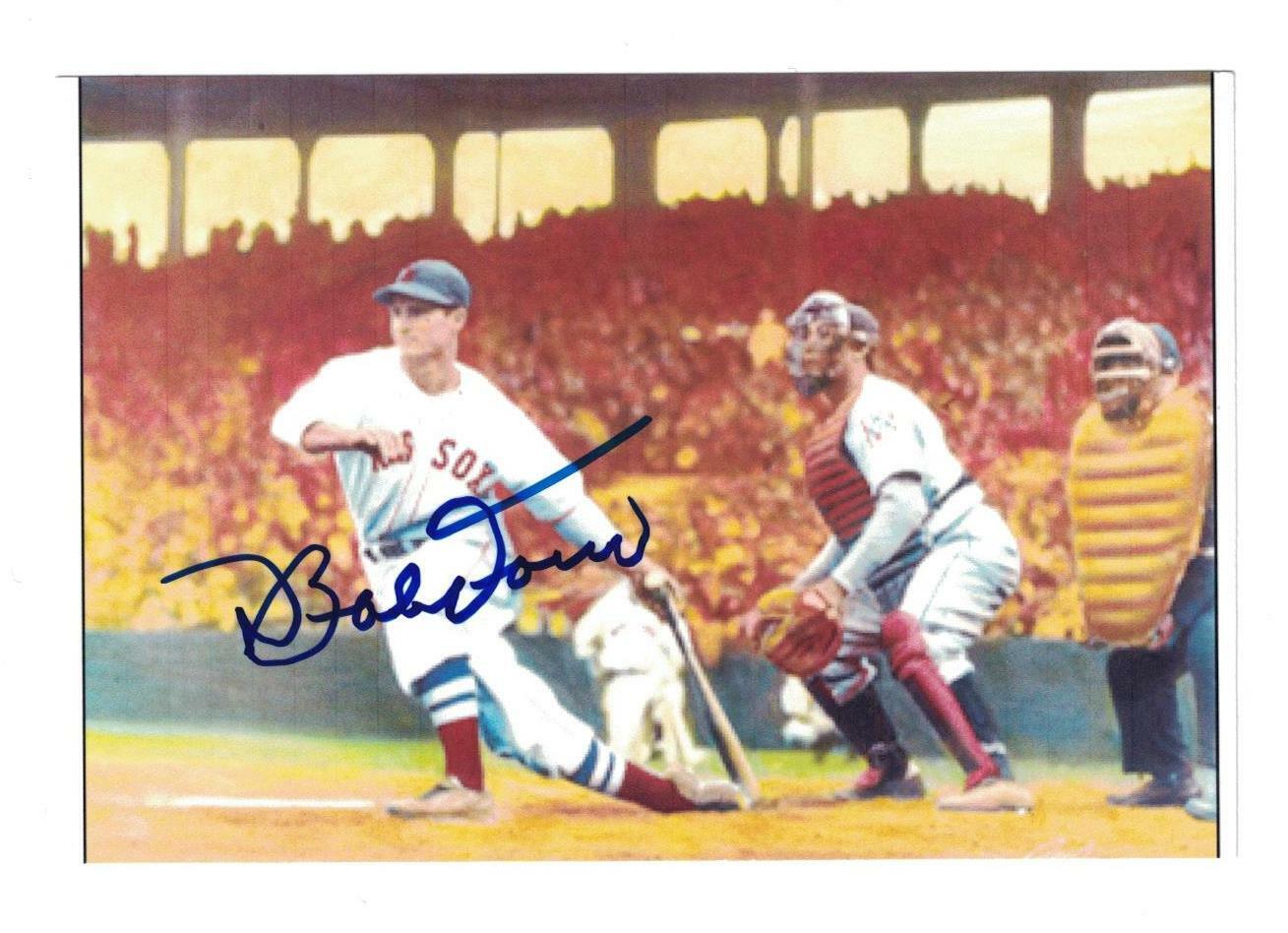 Bobby Doerr Signed Autographed 4x6 Photo Poster painting Boston Red Sox HOF C