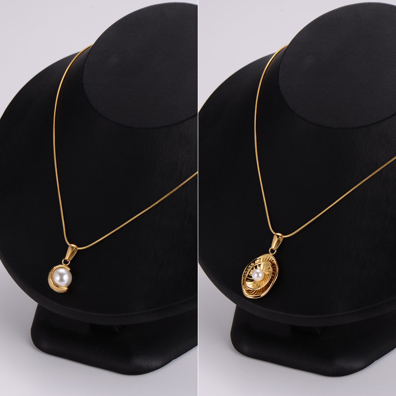 Aml French Retro Fashion Geometric Love Necklace Female Stainless Steel Style Clavicle Chain