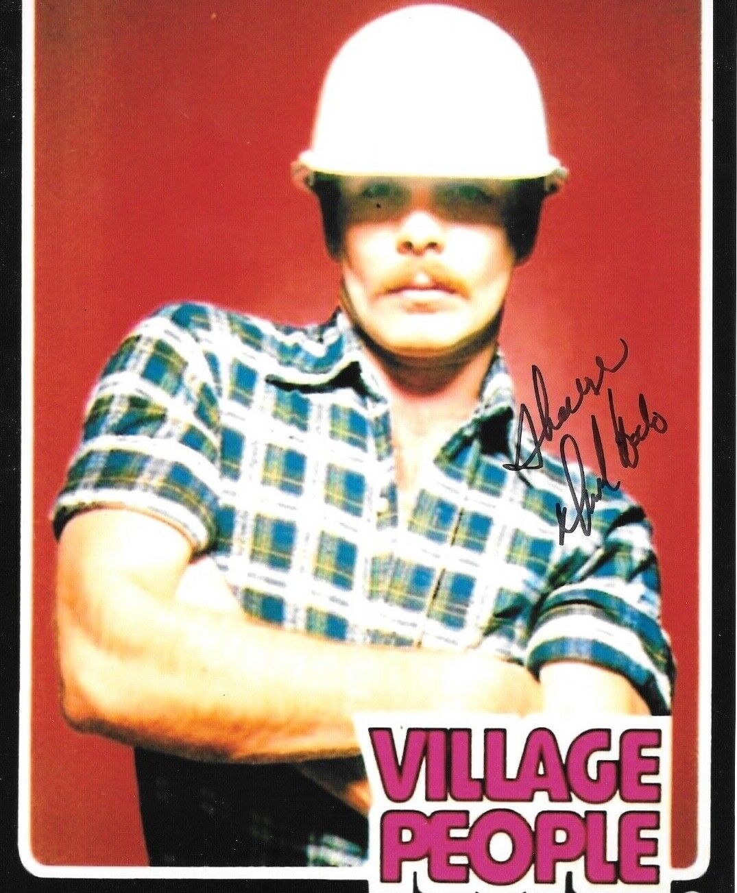 * DAVID HODO * signed 8x10 Photo Poster painting * VILLAGE PEOPLE CONSTRUCTION WORKER * COA * 3