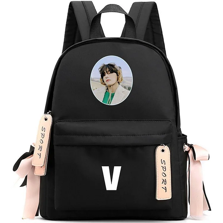 KPOP Kim Taehyung V Design Large Capacity Backpack Soft Leather