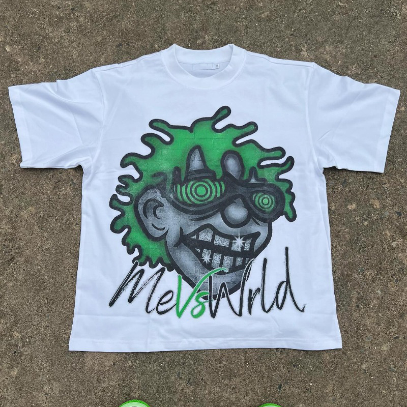 Vintage Me Vs World Art Graphic Cotton T-Shirt - SOPULA