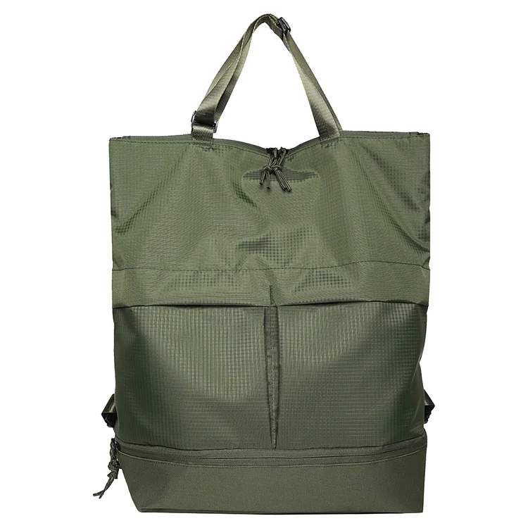 Unisex Leisure Handbag Large Capacity Sports Bag College Work Bag (Army Green)