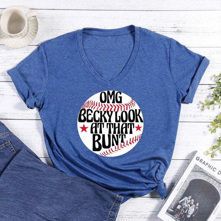 Baseball OMG Becky Look at That Bunt..Funny Heather Grey Unisex