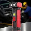 Rotating Work Light Rechargeable Flashlight Camping Torch for Work and Outdoor
