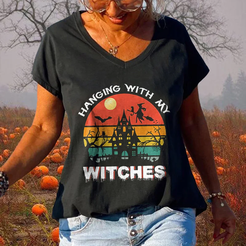 Hanging With My Witches Printed T-shirt