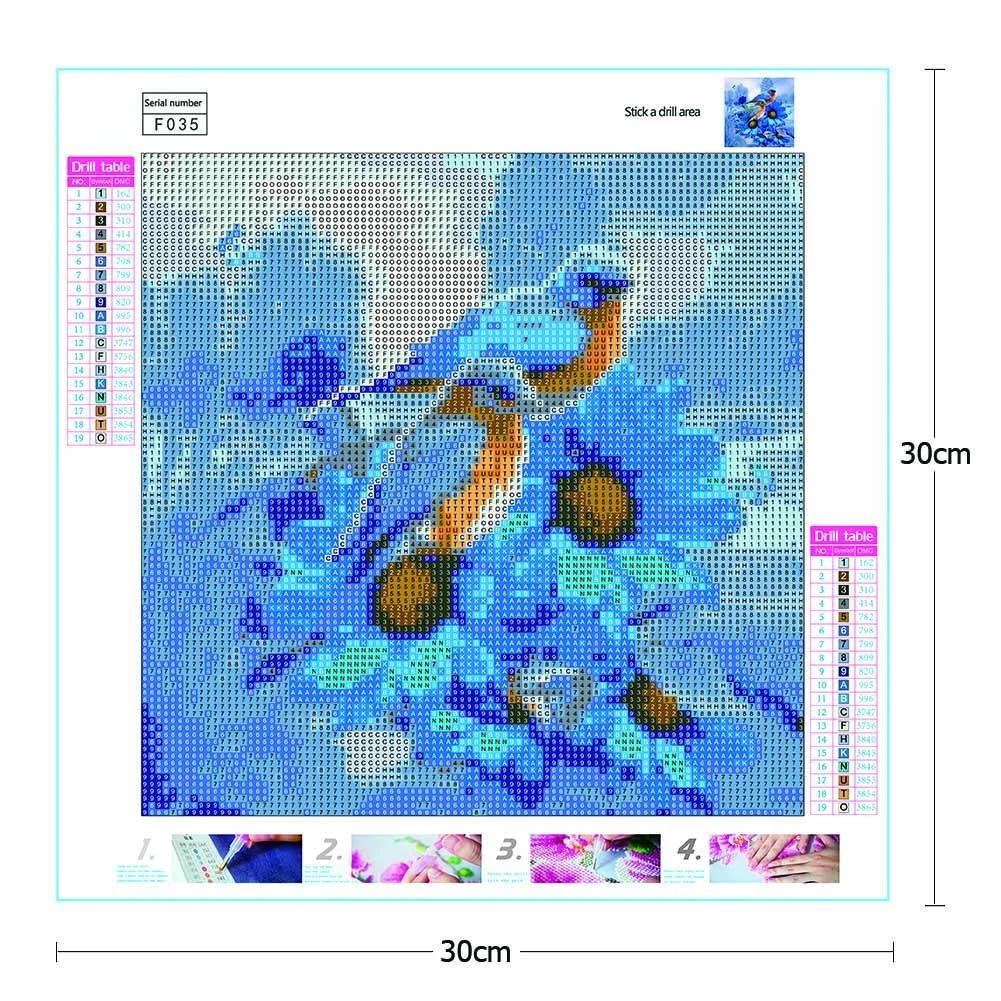 Diamond Painting - Full Square Drill - Bird(30*30cm)