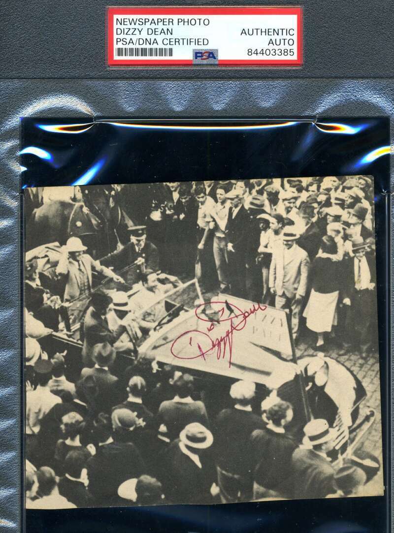 Dizzy Dean PSA DNA Coa Signed Photo Poster painting Autograph