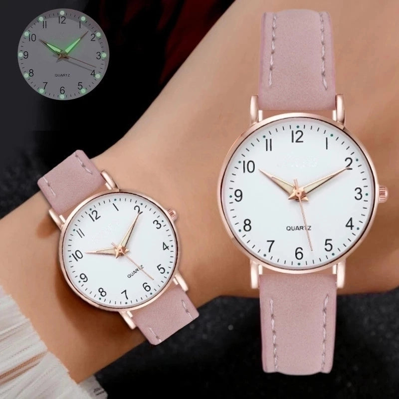 Casual Solid Color Buckle Quartz Women's Watches