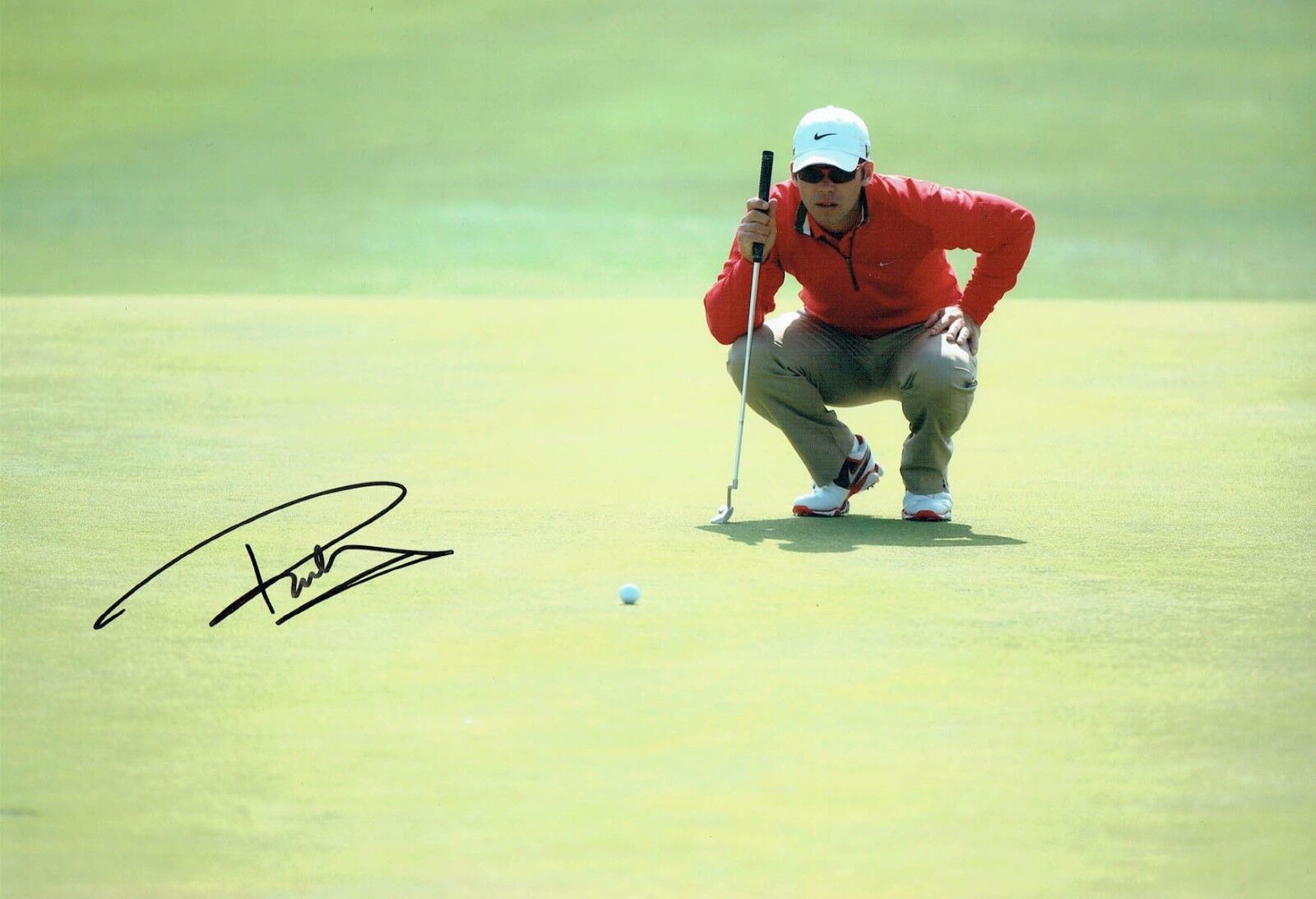 Paul CASEY 2017 SIGNED Autograph 12x8 Photo Poster painting 4 AFTAL COA English Golf Golfer