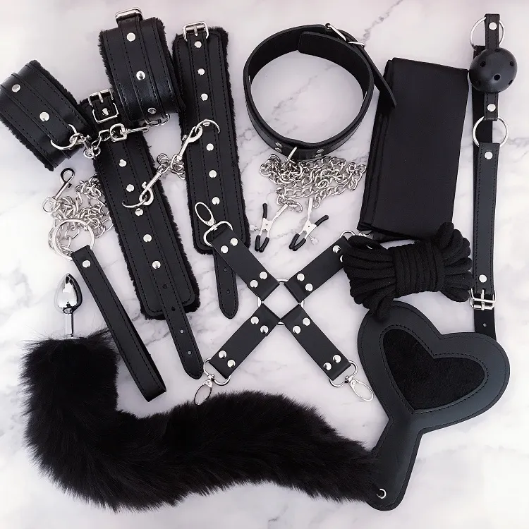 Billionm Luxury Brand Sex Toys For Woman Bdsm Bondage Set Collar Nipple Clamps Whip Butt Plug Erotic Porn Toys Handcuffs Sex Adult Games