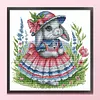 Peter Rabbit Partial Stamped Cross Stitch Kit 14CT 2 Strands 30x30cm DIY Embroidery Needlepoint