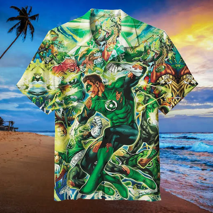 Green lantern | Unisex Hawaiian Shirt