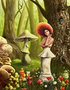 Mushroom girl | Full Square Diamond Painting Kits