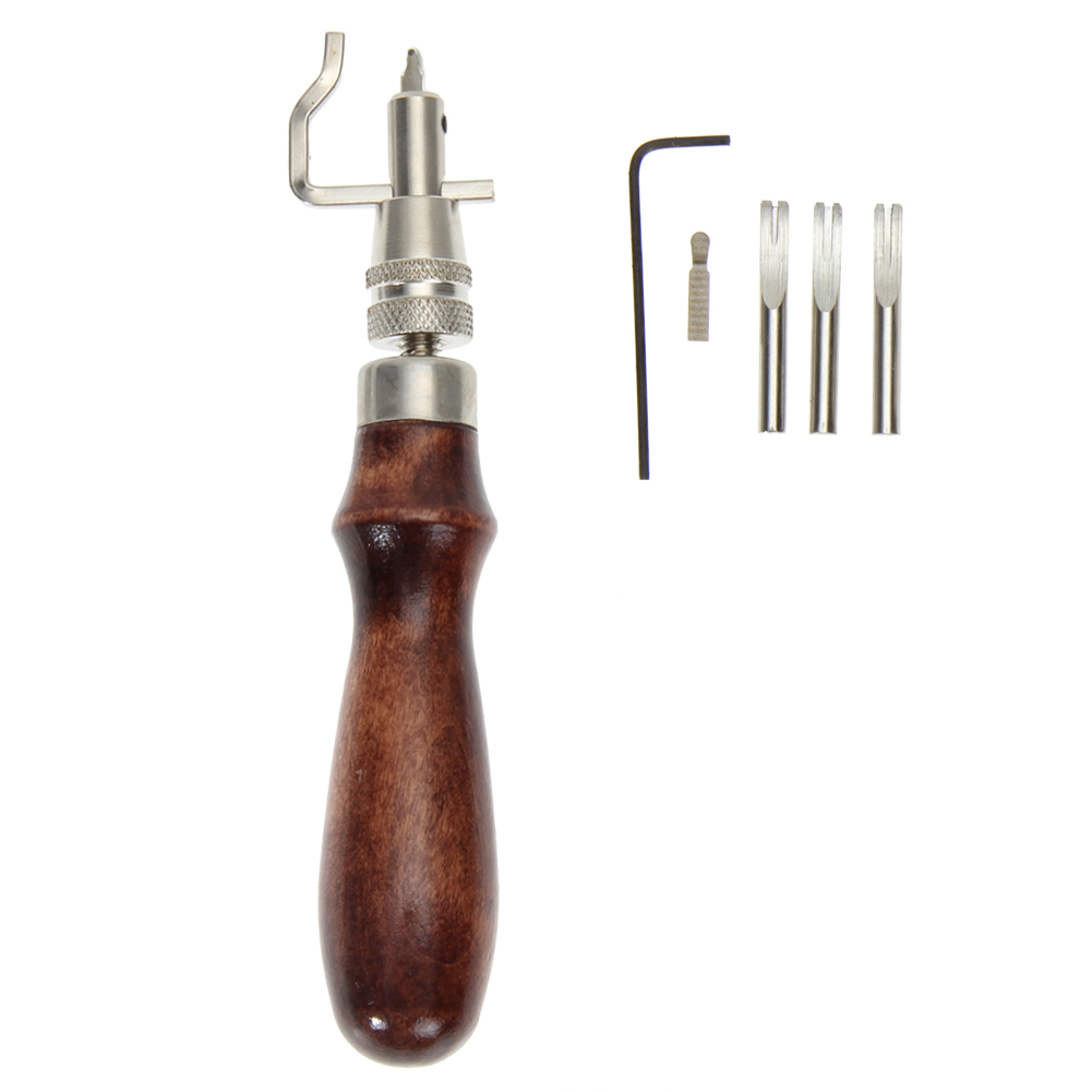 

5 in1 DIY Leathercraft Adjustable Pro Stitching GrooverCrease Leather Tools, 501 Original