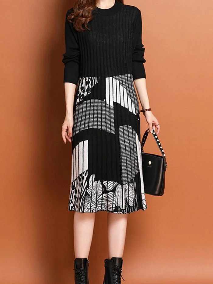 Fashion Acetate Satin Printed Dress