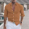 Camicia casual traspirante a maniche lunghe da uomo