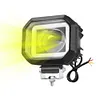 40W Motorcycle LED Spotlight 12-80V Driving Fog Lamp White Yellow DRL Headlight