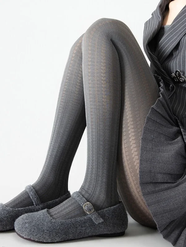 Heart Hollow-out Velvet Tights