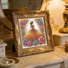 Color Floral Gown Girl Special Shaped 5D DIY Partial Drill Diamond Painting Kits 30x30cm Diamond Art Kit for Adults Home Decor