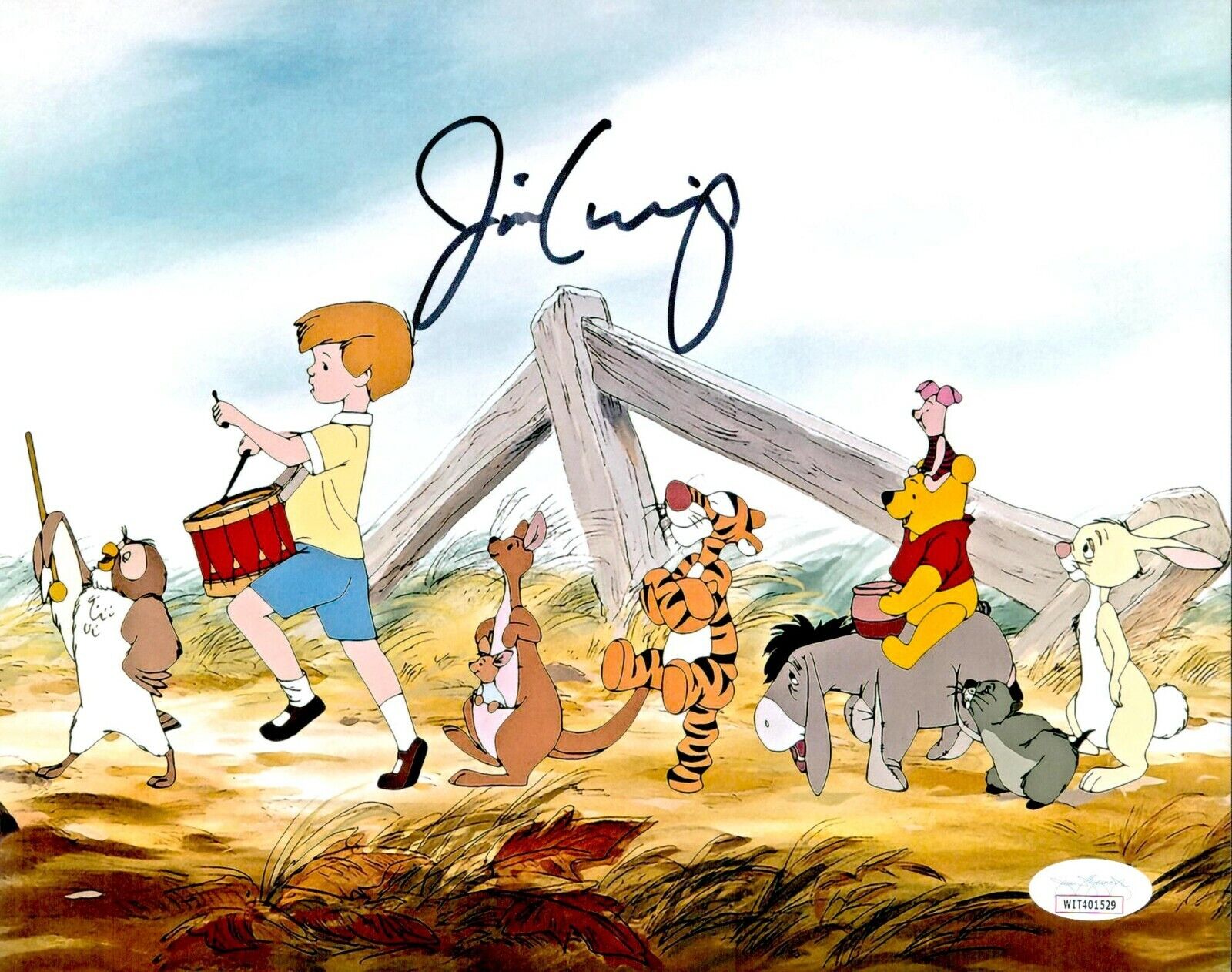 JIM CUMMINGS Signed 8x10 WINNIE THE POOH Photo Poster painting Authentic Autograph JSA COA