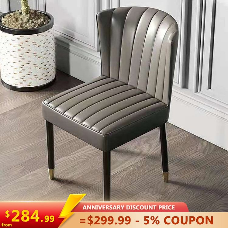 Homemys Model Dining Chair High Back With Solid Wood Legs