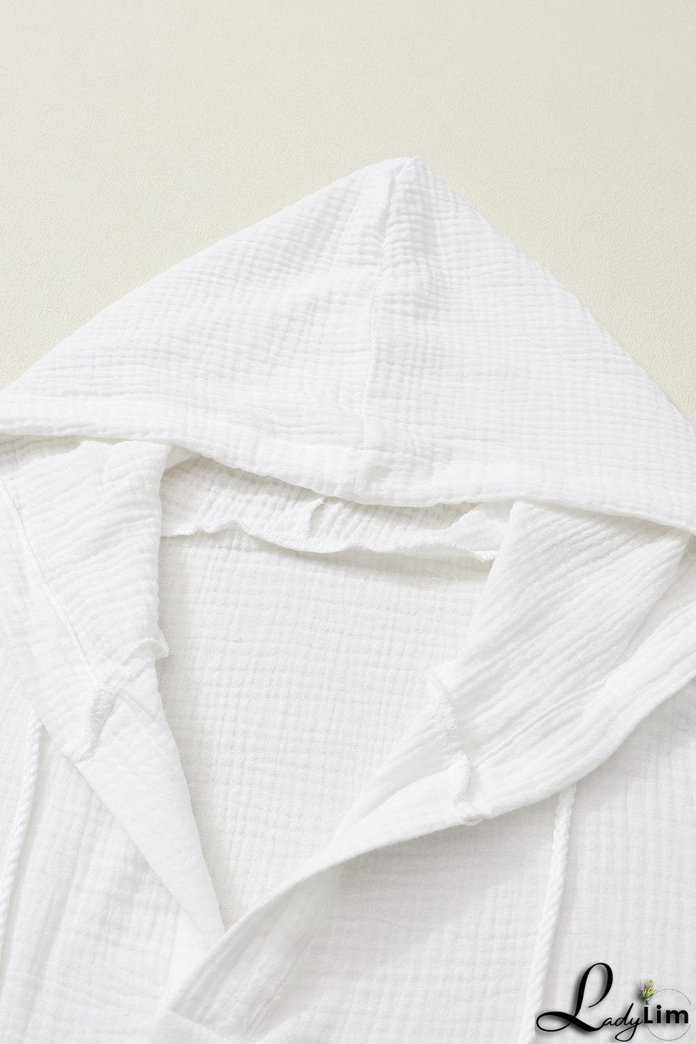 Plus Size Casual Coat, Women's Plus Solid Ribbed Zip Up Long Sleeve Drawstring Hoodie Sweater