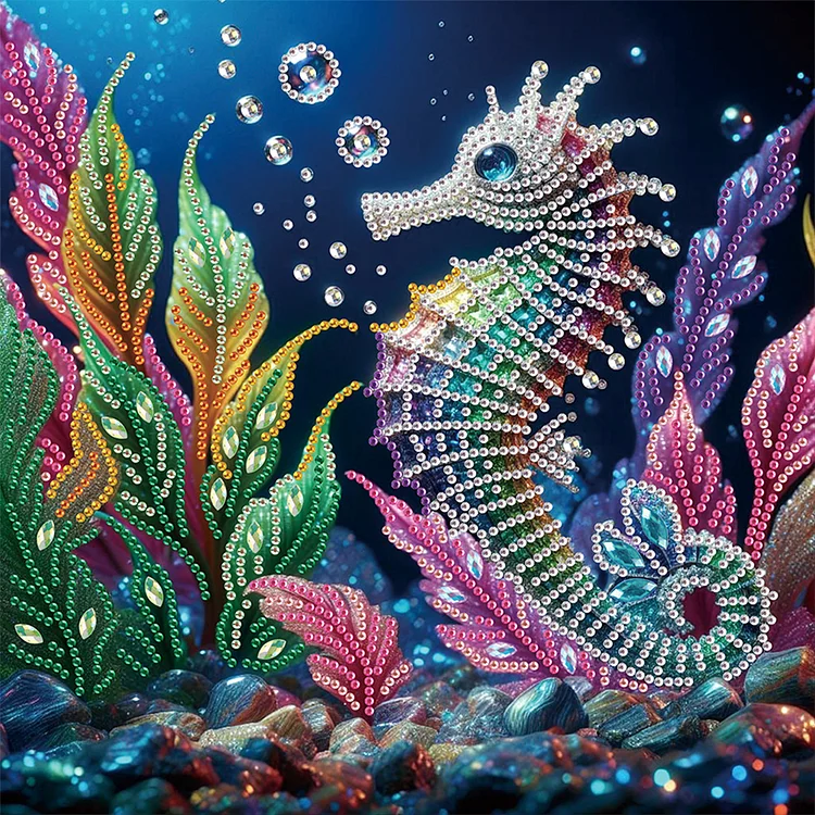 Seahorse - Partial Drill - Special Diamond Painting(30*30cm)