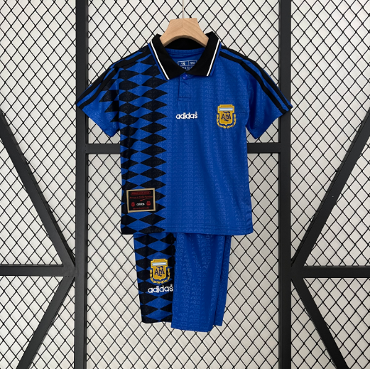 1994 Argentina Away Kids Kit Football Jersey Thai Quality