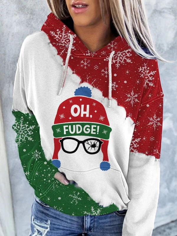 Women's Oh Fudge! A   Story Snowflake Tie Dye Sweatshirt