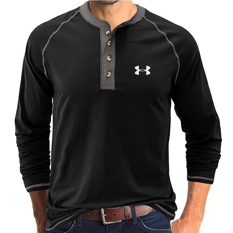🔥Men's long sleeve round neck T-shirt
