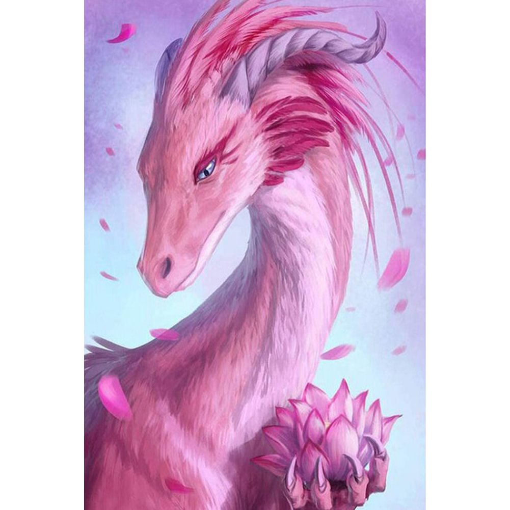 Pink Dragon - Full Round - Diamond Painting(40*60cm)