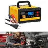 12V/24V Car Battery Charger with Cable Clamps & LCD Display Automatic Chargers and Maintainer for Car Motorcycle Lawn Mower