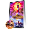 5D DIY Full Round Drill Diamond Painting Lighthouse Kit Home Decoration 40x60cm