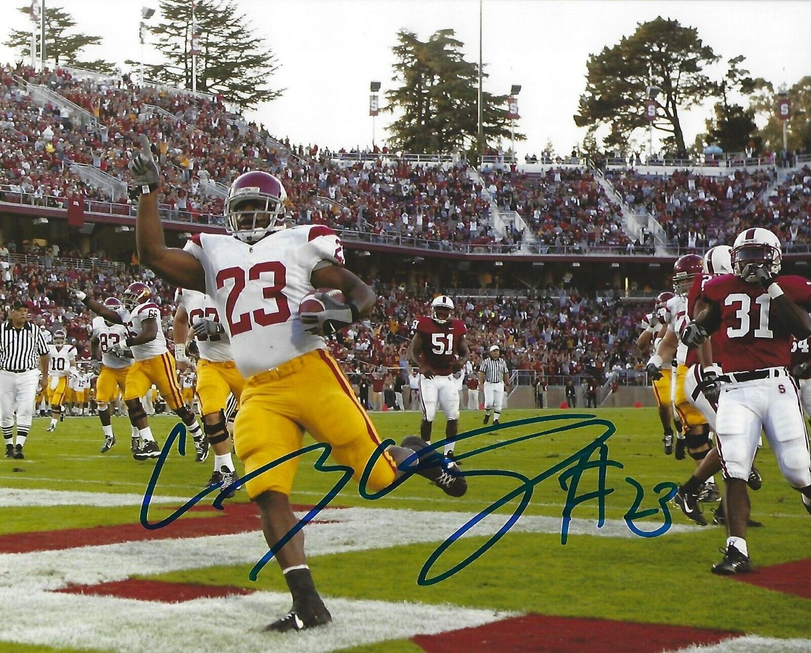 Chauncey Washington Signed USC Trojans Football 8x10 Photo Poster painting Picture Autograph NFL