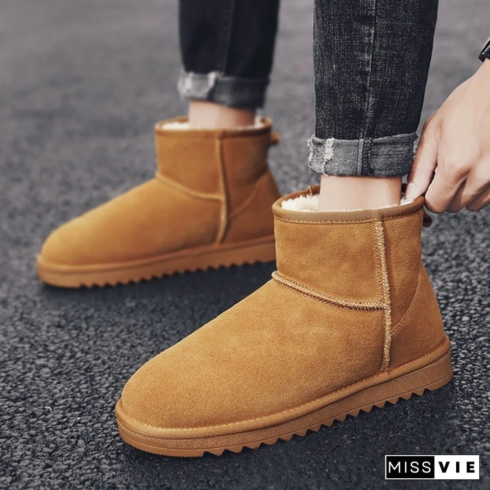 Men and Women Boots Kids Winter Snow Boots, Waterproof Non-slip Flat Round Head Comfortable Warm Little Male Girl Boots  Size28-47