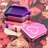 DIY Diamond Painting Storage Tray with Heart Pattern - Multi-Color Diamond Beads Craft, Sandwich Box Organizer for Diamond Art Supplies, Handicraft Tools