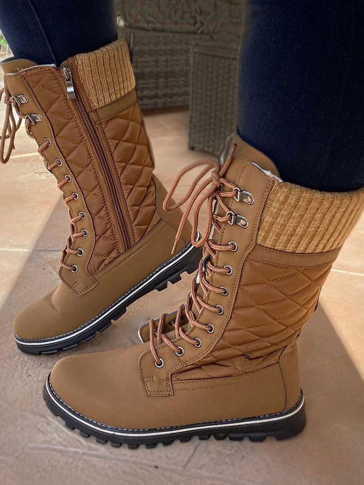 Fashion Design Lace Up Boots