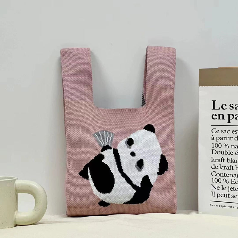 Gift Packaging Handbag Casual Knitted Handbag Woven Bag Multi-pattern Style Knitted Bag For Women