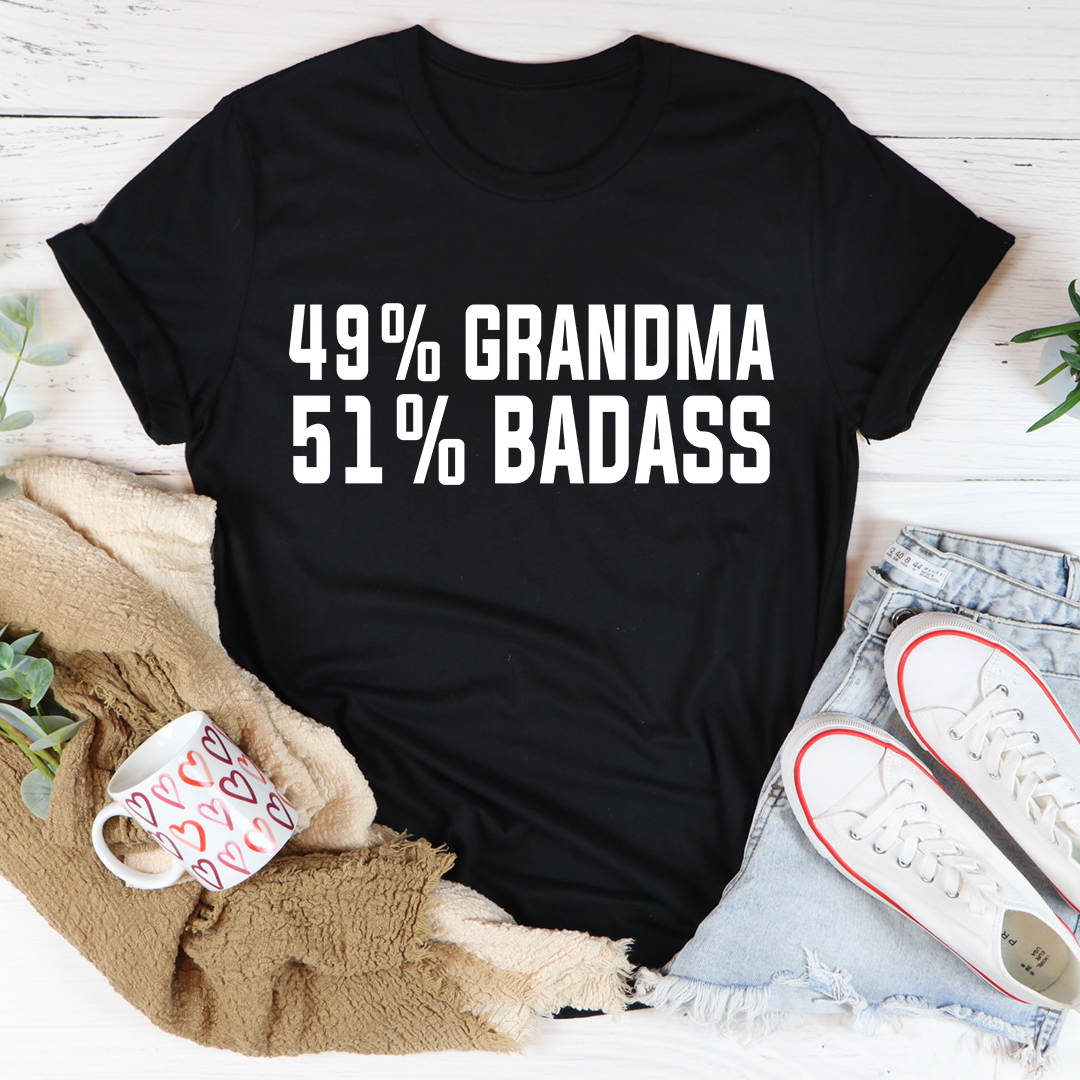 Graphic T-shirts 49% Grandma 51% Badass Tee