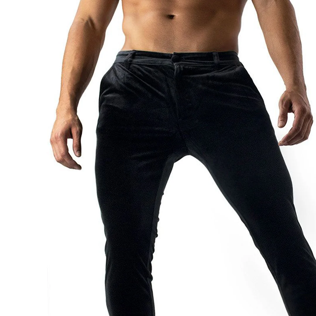 Casual Velvet Skinny Trousers-inspireuse
