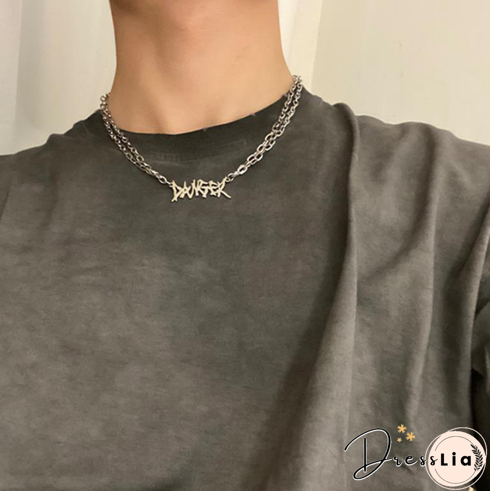 Men's & Women's Fashion Titanium Steel Clavicle Necklace