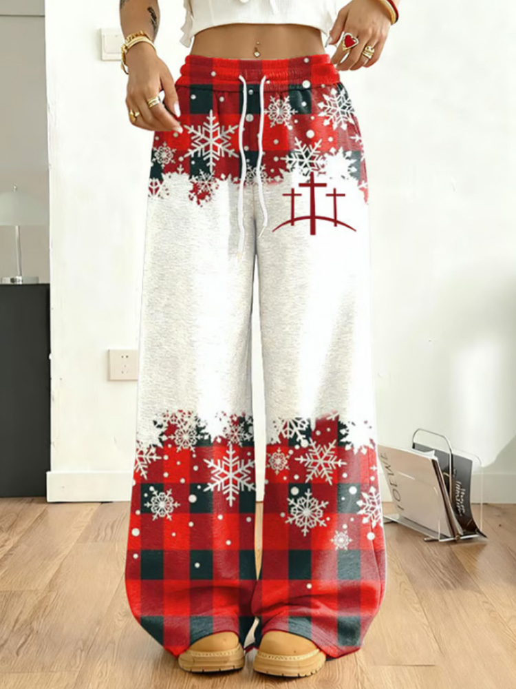 Women's Christmas Print Casual Sweatpants wearshes