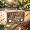 Portable FM AM SW Radio Multi-band Vintage Radios Wireless Bluetooth Speaker wit