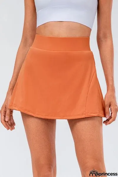 High Waist Pleated Active Skirt