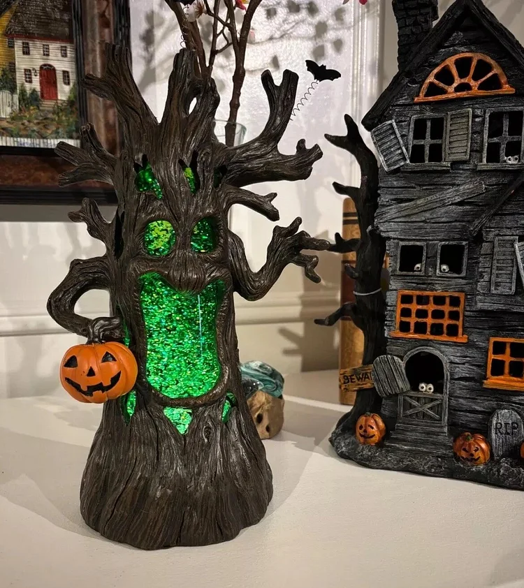 LED Pumpkin Halloween Horror Tree Flash Column Tree 
