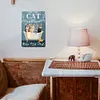 Chat dans la baignoire - Panneaux en &eacute;tain m&eacute;tallique(20*30cm/30*40cm)