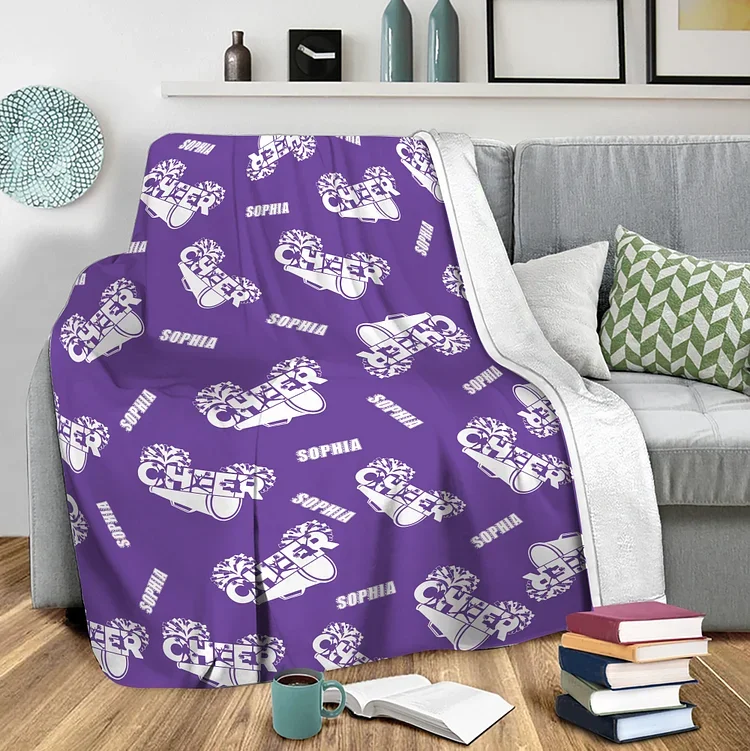 Personalized Cheerleading Blanket|BKKid206[personalized name blankets][custom name blankets]