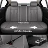 MINGBRON Car Seat Covers Full Set, 5 Seats Comfortable Faux Leather Seat Covers for Cars, Waterproof Automotive Seat Covers, Luxury Universal Fit Seat Covers for SUV, Sedans, Pick-up Trucks (Gray)