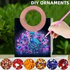 Sac &agrave; main en peinture en diamant 5d en paon DIY avec poign&eacute;e ronde, kit de peinture en diamant, sac &agrave; peinture diamant pour femmes, voyages pour shopping occasionnel, usage quotidien