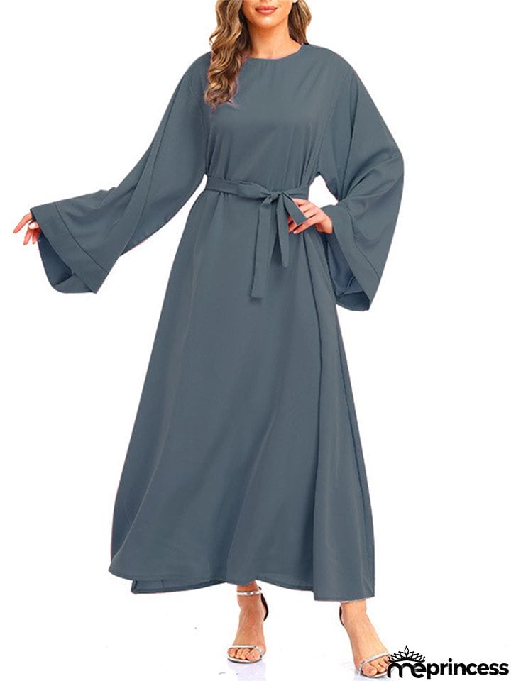 Women's Muslim Liturgical Spring Fall Middle Eastern Dresses